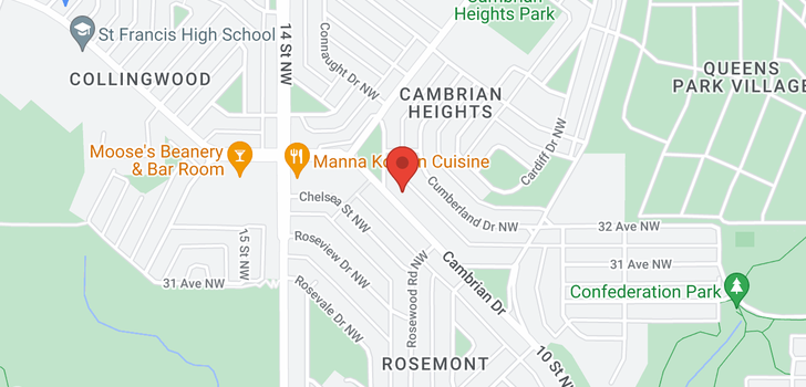 map of 110 Cambrian DR NW